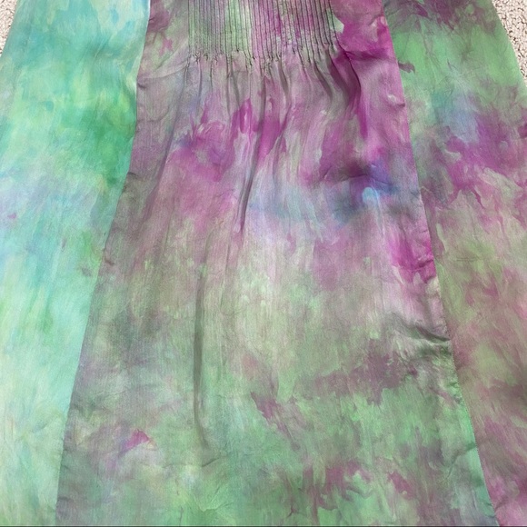 2005 Anthro “Watercolor Silk Dress” by C.C. Outlaw - Picture 9 of 16